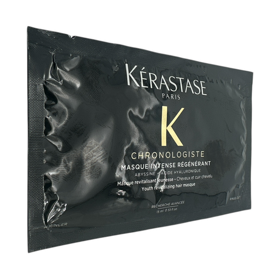 Kerastase Chronologiste Masque Intense Régénérant – 15ml travel-size anti-aging hair mask with hyaluronic acid and vitamin E, available at Zakura Global.