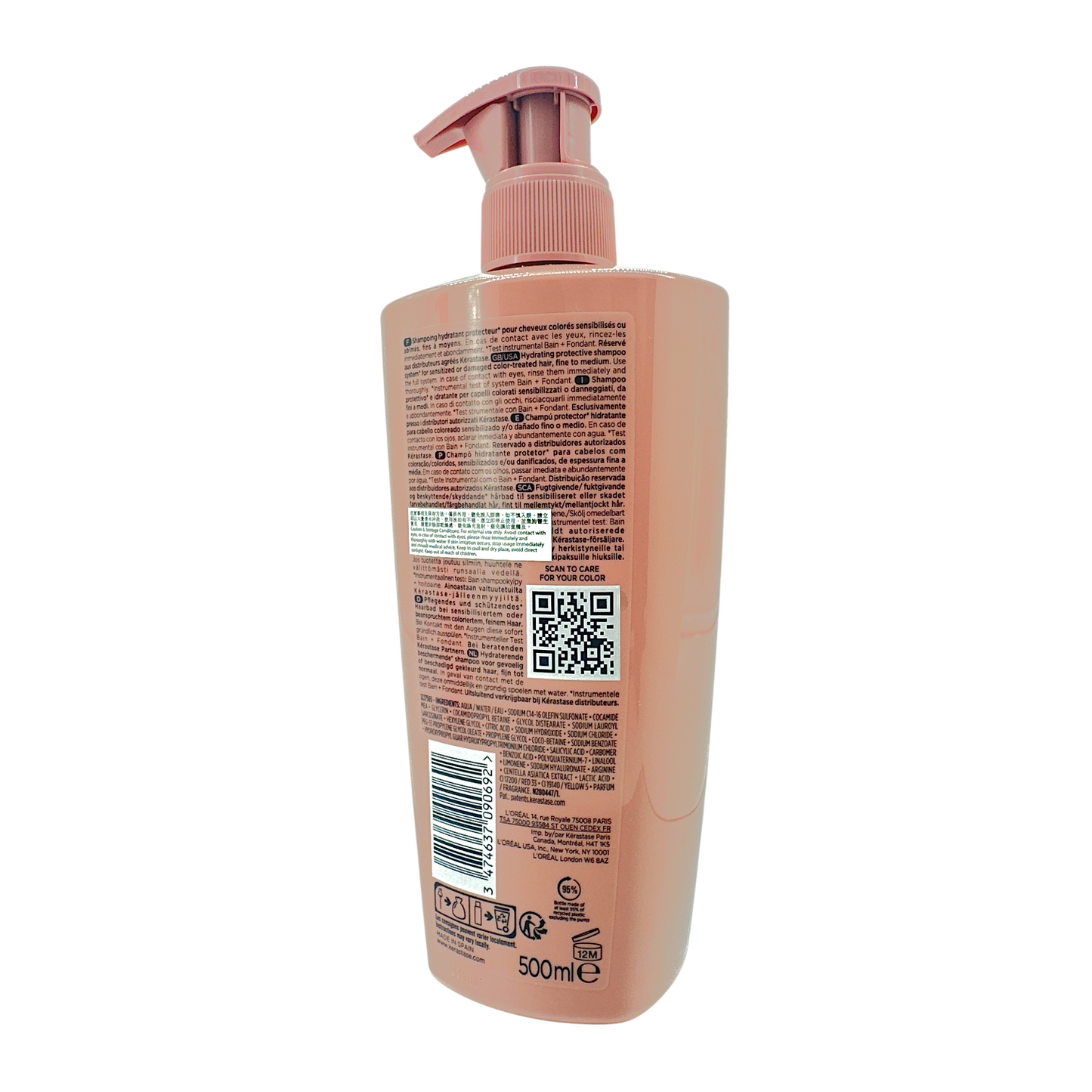Kerastase Chroma Absolu Bain Chroma Respect Shampoo 500ml – sulfate-free shampoo for color-treated hair, available at Zakura Global.