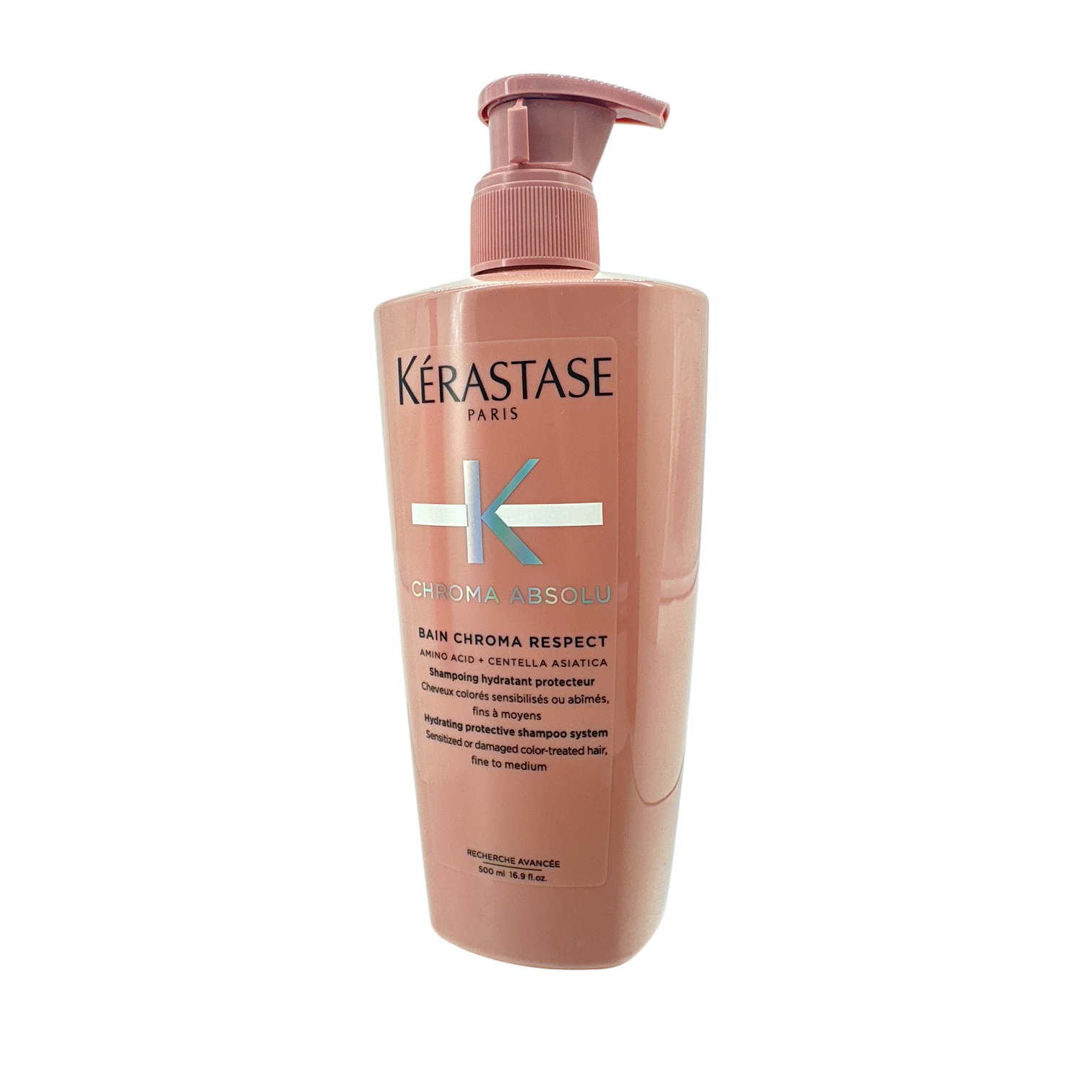 Kerastase Chroma Absolu Bain Chroma Respect Shampoo 500ml – sulfate-free shampoo for color-treated hair, available at Zakura Global.