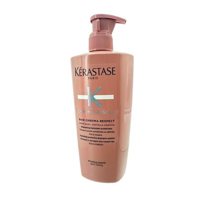 Kerastase Chroma Absolu Bain Chroma Respect Shampoo 500ml – sulfate-free shampoo for color-treated hair, available at Zakura Global.
