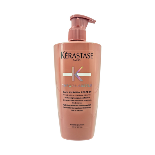 Kerastase Chroma Absolu Bain Chroma Respect Shampoo 500ml – sulfate-free shampoo for color-treated hair, available at Zakura Global.