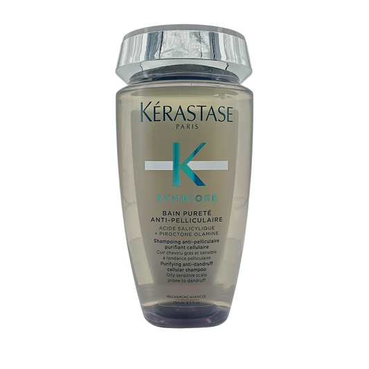 Kerastase Symbiose Purifying Anti-Dandruff Shampoo – sulfate-free shampoo for oily scalp and dandruff care, available at Zakura Global.

