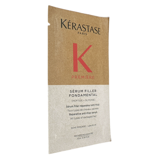 Kerastase Première Serum Filler Fondamental Miniature 6ml – lightweight leave-in hair repair serum for damaged and chemically treated hair, available at Zakura Global.