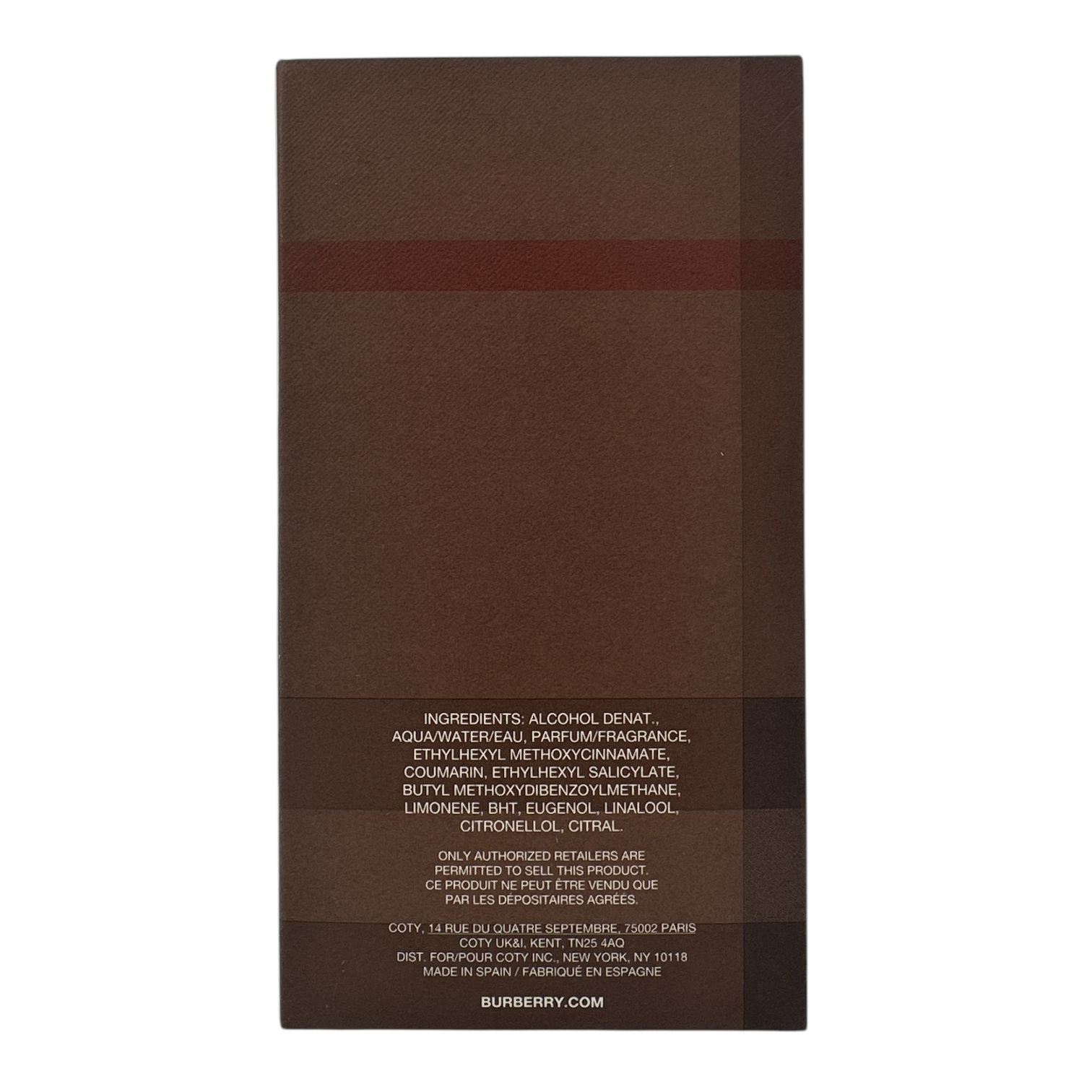 Burberry London for Men Eau De Toilette Spray 100ml