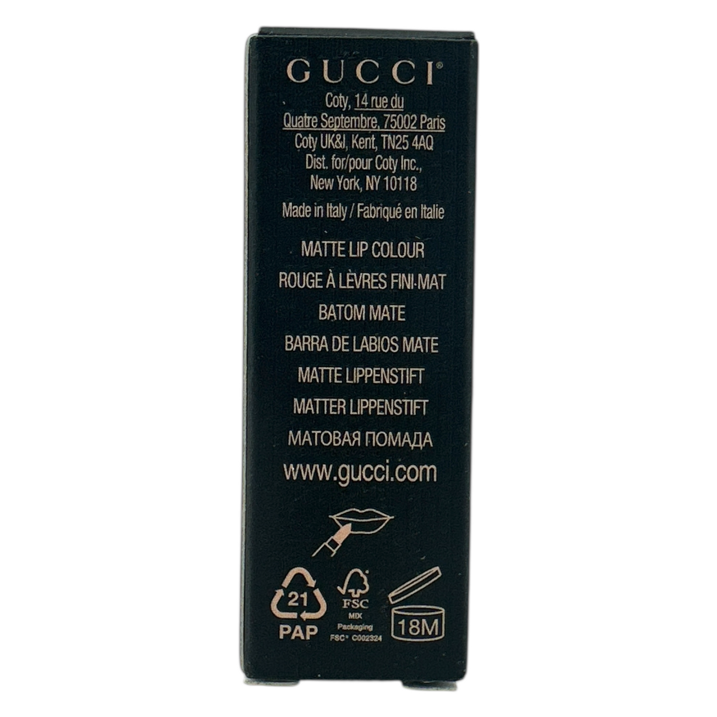 Gucci Rouge A Levres Mat Lip Colour-25 Goldie Red Mini 1g