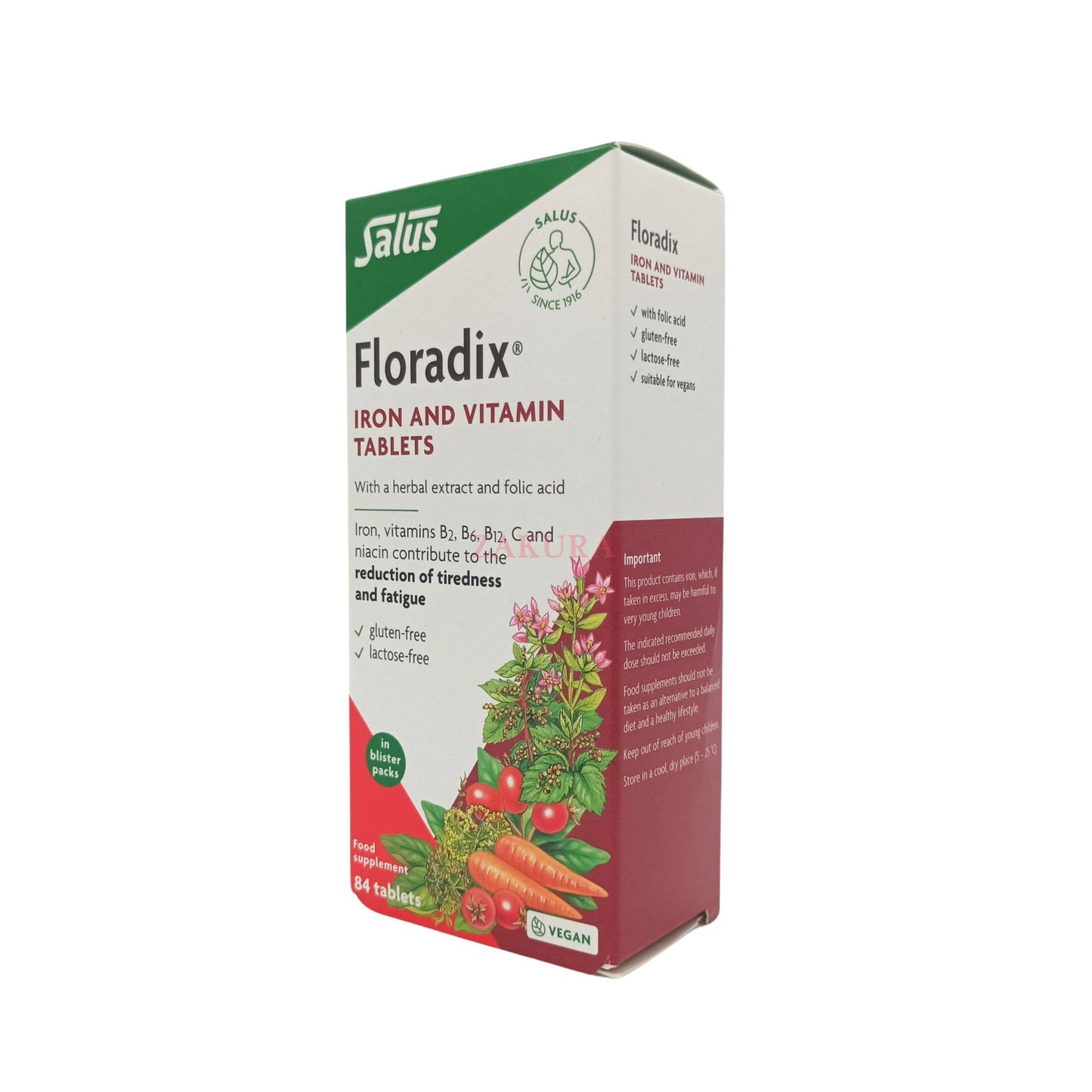 Floradix Iron & Vitamin Tablets 84tabs