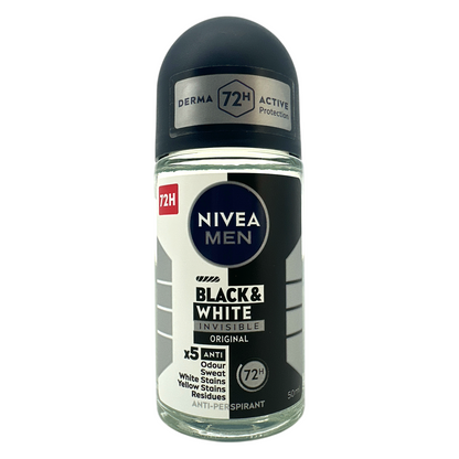 Nivea Men Black & White Invisible Original Roll On 50ml