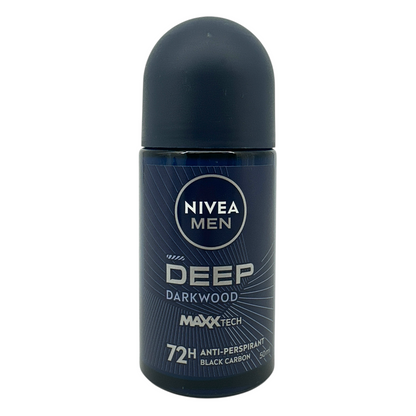 Nivea Men Deep Darkwood Black Carbon Roll On 50ml
