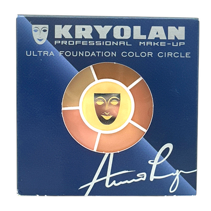 Kryolan Ultra Foundation Color Circle – 40g cream-based correction palette with 6 shades, available at Zakura Global.