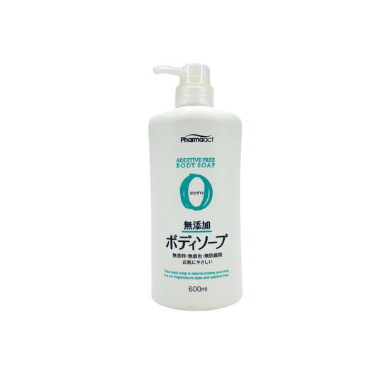 Kumano Pharmaact Additive Free Body Soap 600ml bottle for gentle, chemical-free cleansing from Zakura Global.