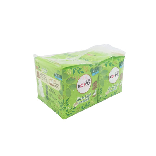 Kotex Herbal Soft Ultra-Thin 23cm (14pcs/2x14pcs) 2x14pcs