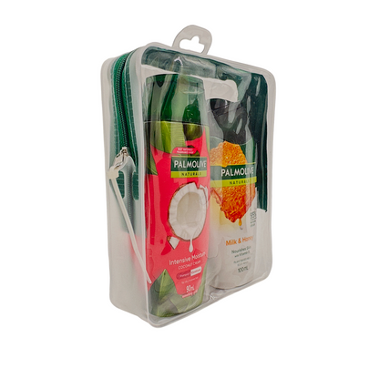 PALMOLIVE Personal Care Set – 90ml Coconut Cream Shampoo and 100ml Milk & Honey Body Wash, available at Zakura Global.