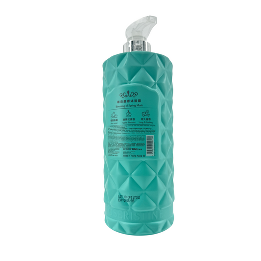 Joseristine Spring Musk Shower Gel 1000ml bottle with apple blossom scent, available at Zakura Global.