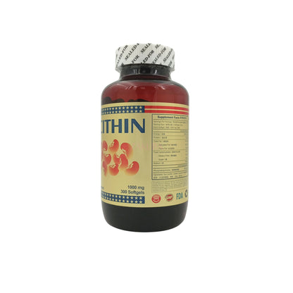 Konweipo Ultiboost Lecithin – 300 softgel capsules with 1200mg soy lecithin for liver support, available at Zakura Global.