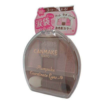 Canmake Plumpuku Coordinate Eyes 1.4g (01 Apricot Plumpuku/02 Sakura Plumpuku/03 Milk Tea Plumpuku) 02 Sakura Plumpuku