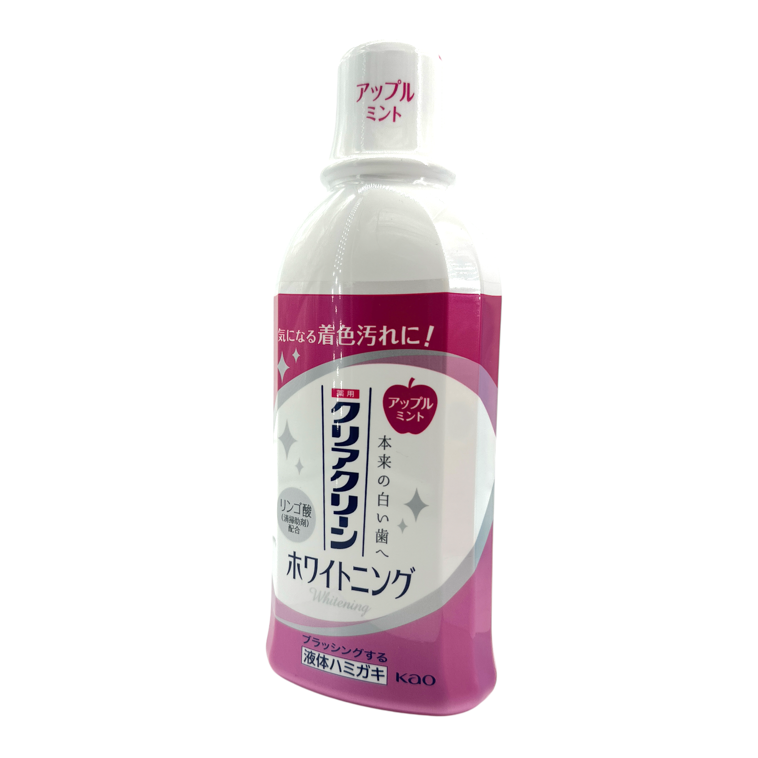 KAO ClearClean Whitening Liquid Toothpaste – AppleMint 600ml bottle, available at Zakura Global.