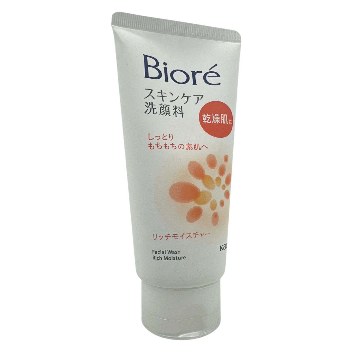 Biore Facial Foam Rich 130g – moisturizing foam cleanser for dry and sensitive skin, available at Zakura Global.