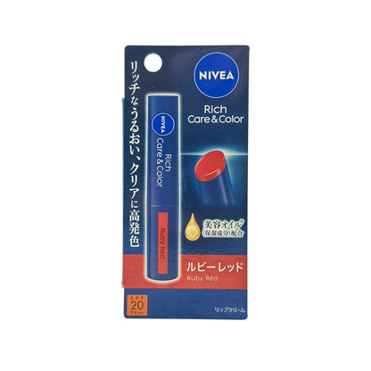Nivea Rich Care & Color Lip Balm - Ruby Red 2g