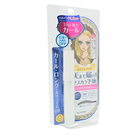 KISS ME Heroine Make Curl Keep Mascara Base – 6g lash primer for long-lasting curl, volume, and care, available at Zakura Global.