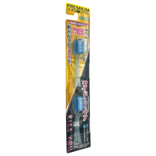Premium Kiss You Toothbrush Head – 2pcs ultra-fine ionic replacement heads for deep cleaning, available at Zakura Global.
