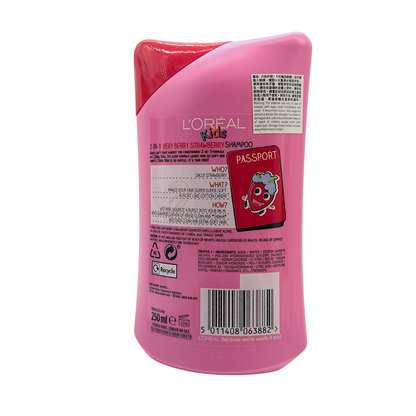L'Oreal Kids Berry Strawberry Shampoo – tear-free fruity shampoo for kids, available at Zakura Global.