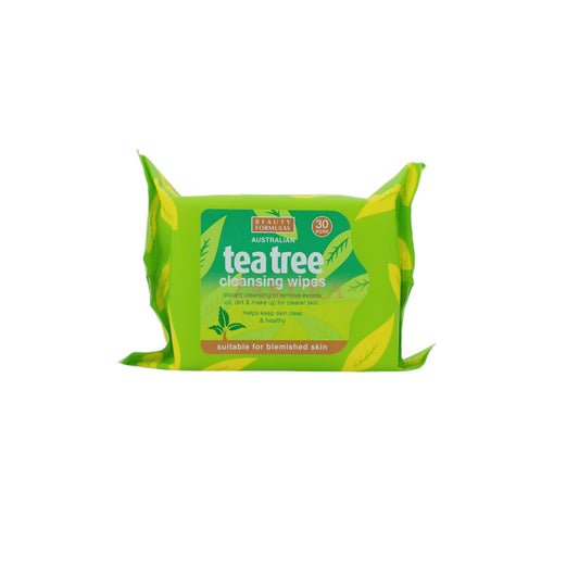 Beauty Formulas Tea Tree Cleansing Wipes 30pcs