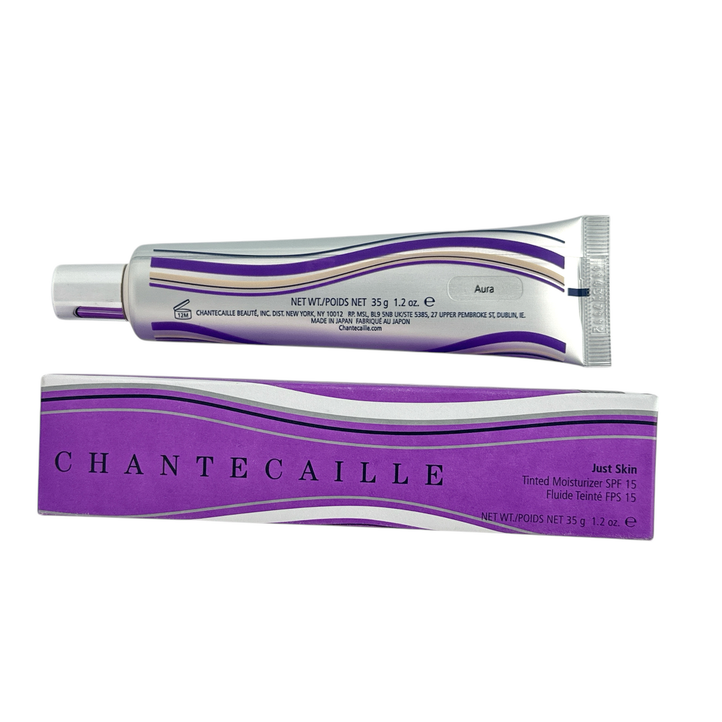Chantecaille Just Skin Tinted Moisturizer – Aura lightweight skin perfector for very fair skin, available at Zakura Global.