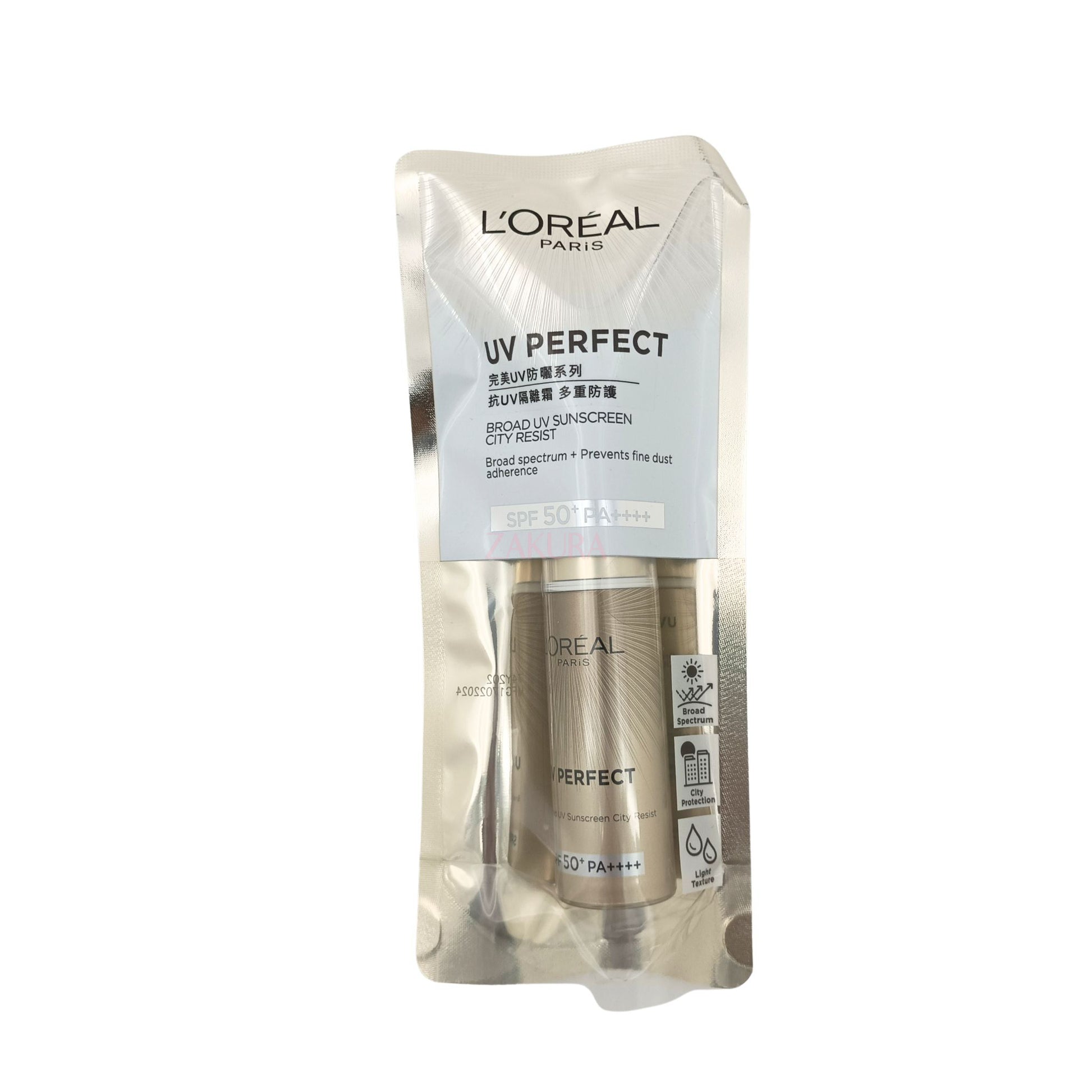 L'Oreal UV Perfect Broad UV Sunscreen City Resist SPF50+ 30ml