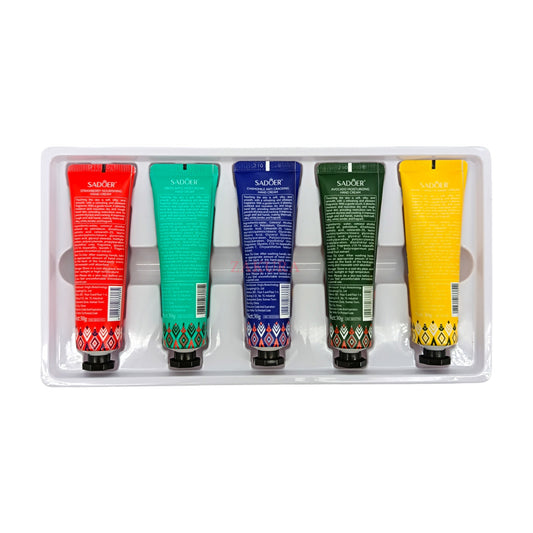 SADOER Christmas Hand Cream Gift Box – 5pcs moisturizing hand care with festive scents, available at Zakura Global.