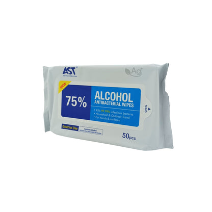 AST 75% Alcohol Antibacterial Wipes 50pcs