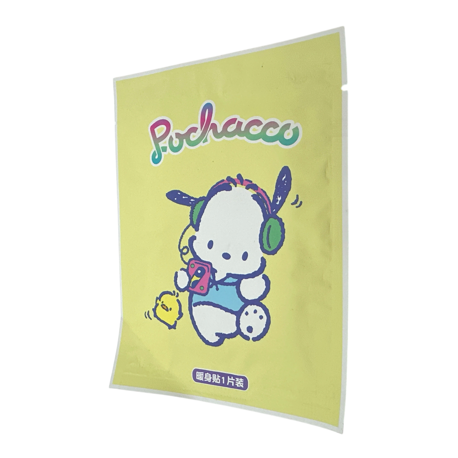 Sanrio Pochacco Warm Paste – 1pc, disposable heat patch with kawaii Pochacco design for warmth and comfort, available at Zakura Global.