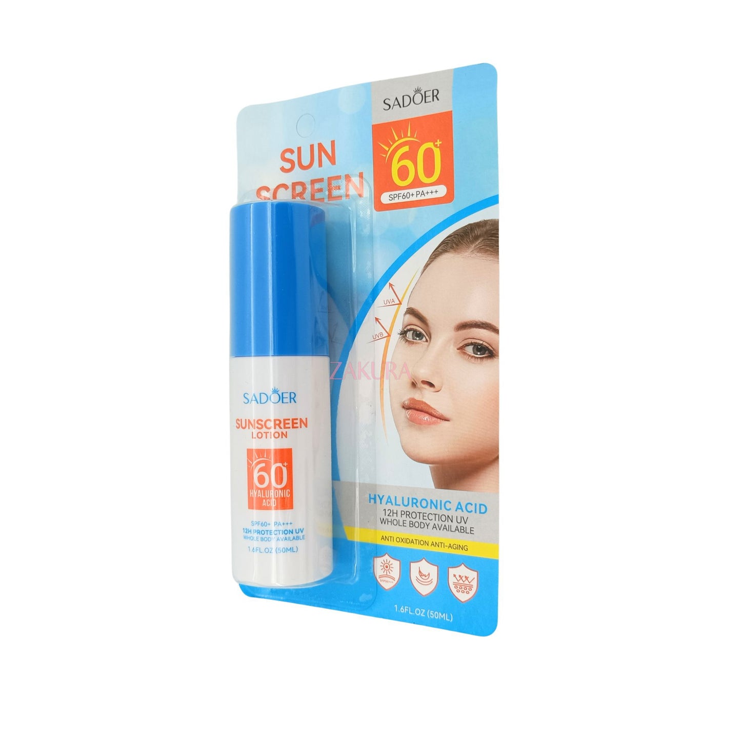 SADOER Hyaluronic Acid Sunscreen Milk SPF60 50ml