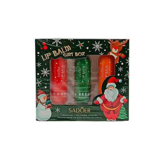SADOER Christmas Lip Balm Gift Box 3pcs