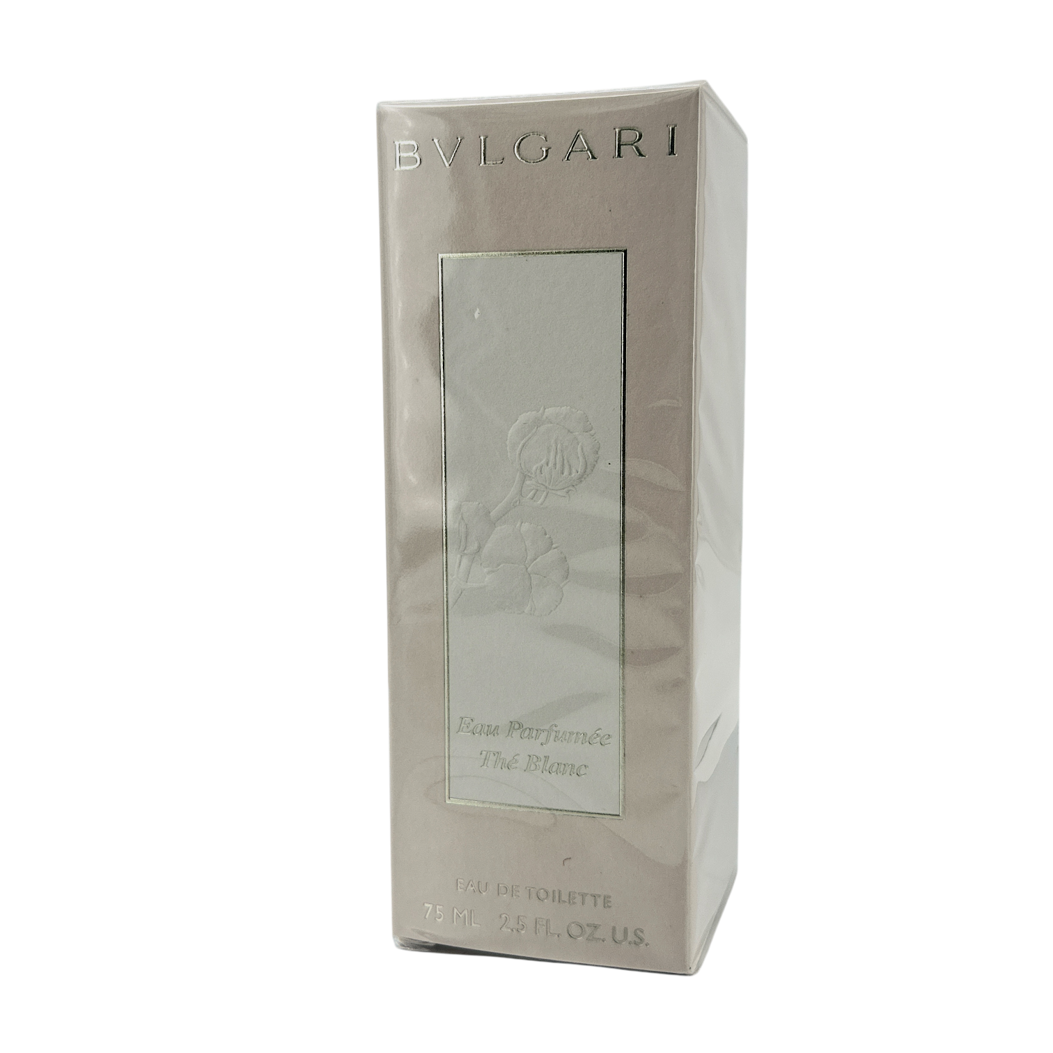 Bvlgari Eau Parfumée Thé Blanc – 75ml spray, unisex fragrance with white tea and musk, available at Zakura Global.