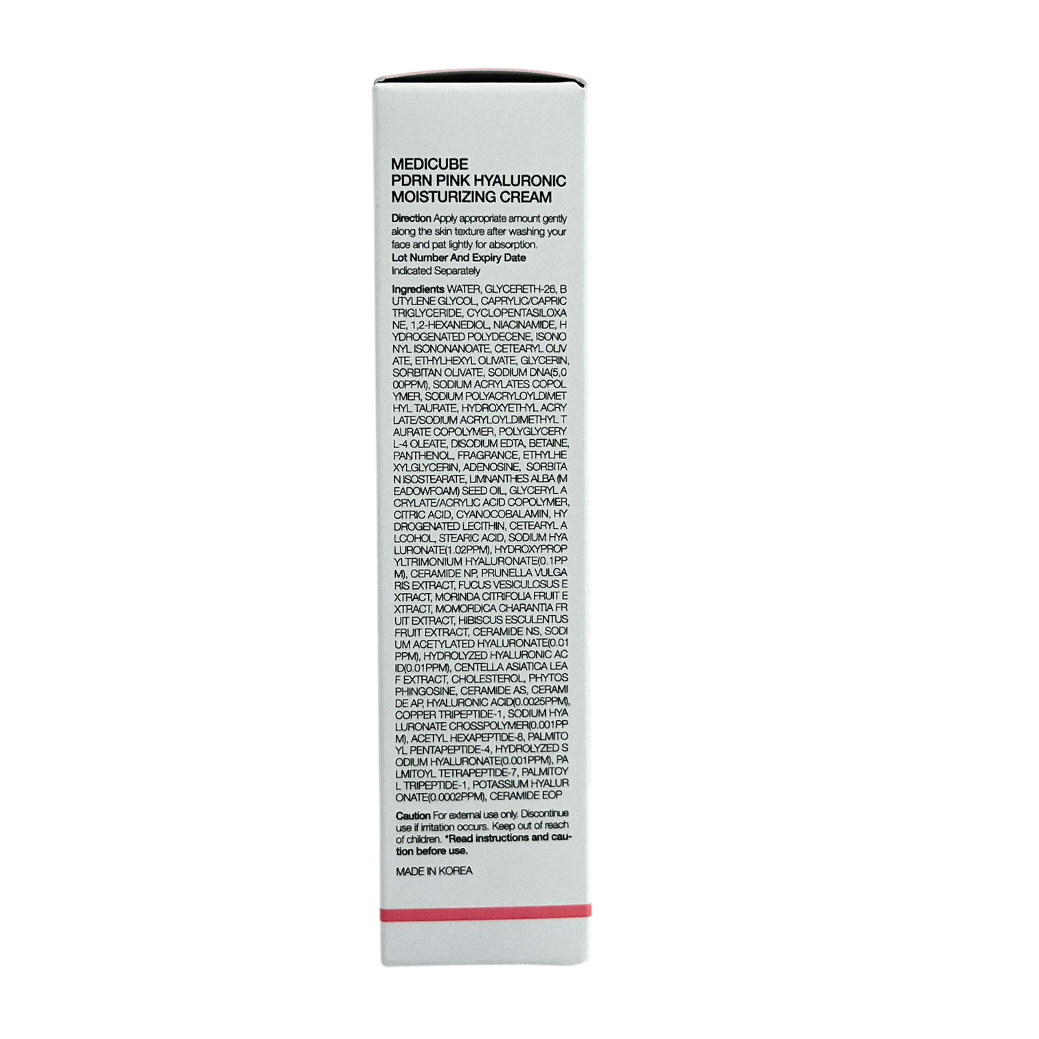 Medicube PDRN Pink Hyaluronic Moisturizing Cream – 50ml with Salmon PDRN and hyaluronic acid, available at Zakura Global.