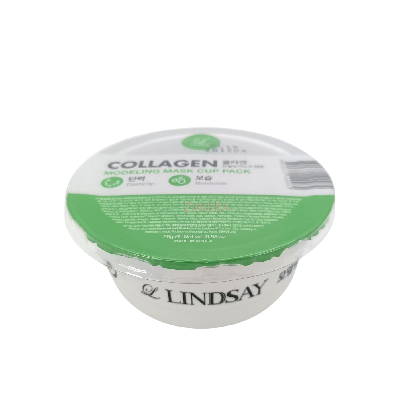 Lindsay Disposable Modeling Mask Cup Pack 28g Collagen