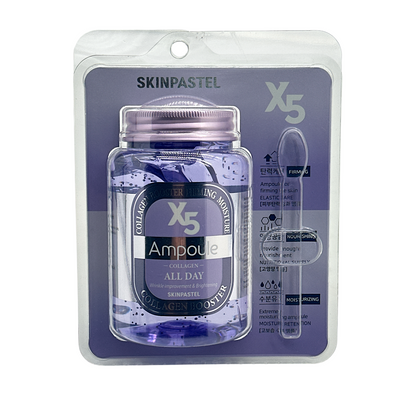 Skinpastel X5 Collagen Ampoule – 1pc single-use serum for hydration and elasticity, available at Zakura Global.