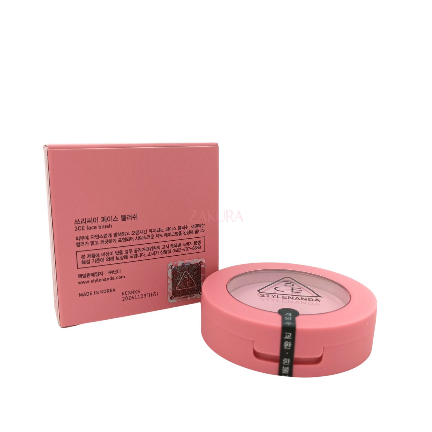 3CE Face Blush 5.5g (Soft Salmon/ Pure Cake/ Delectable) Delectable