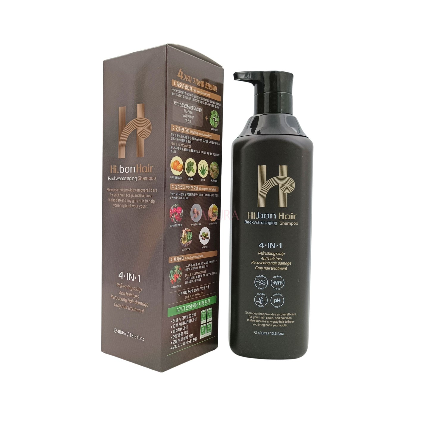 Hi.bonHair 4-IN-1 Backwards Aging Shampoo 400ml