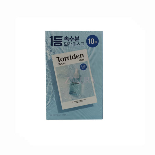 Torriden Dive-In Low Molecule Hyaluronic Acid Mask Pack 10pcs