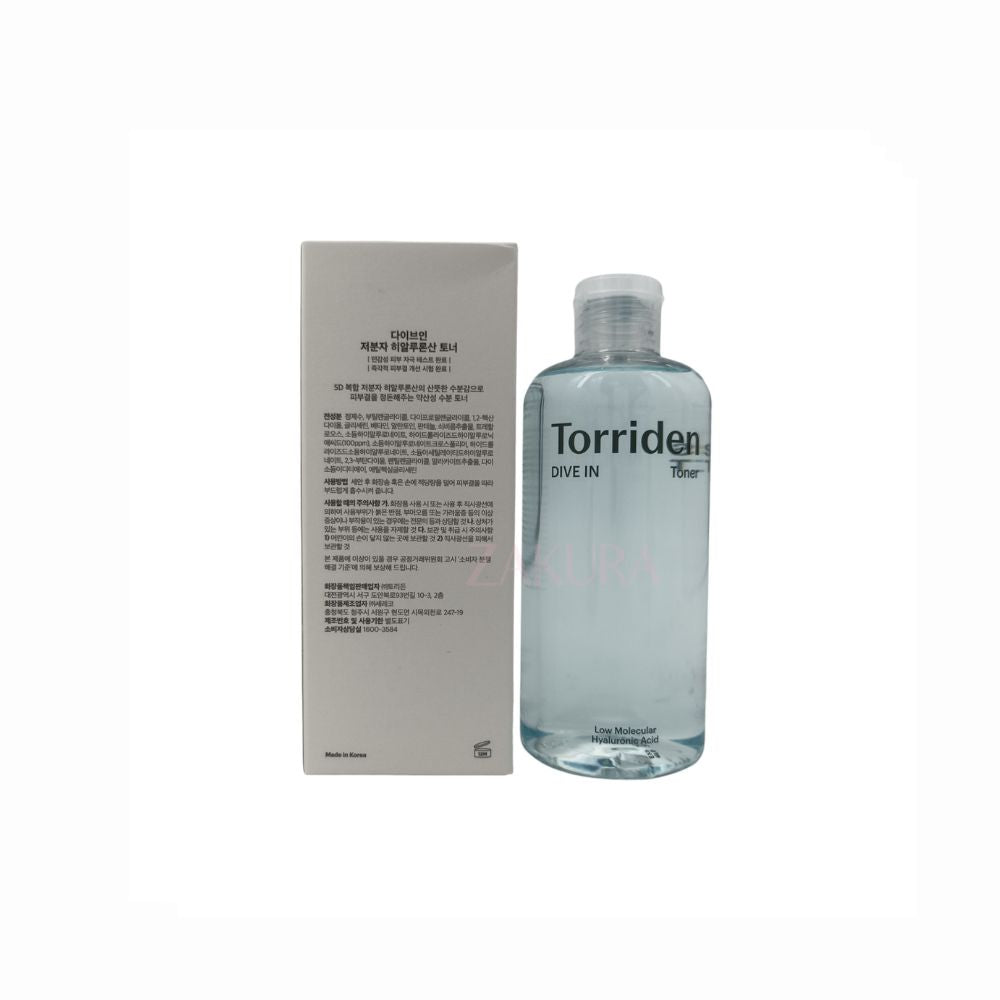 Torriden Dive-In Low Molecule Hyaluronic Acid Toner 300ml