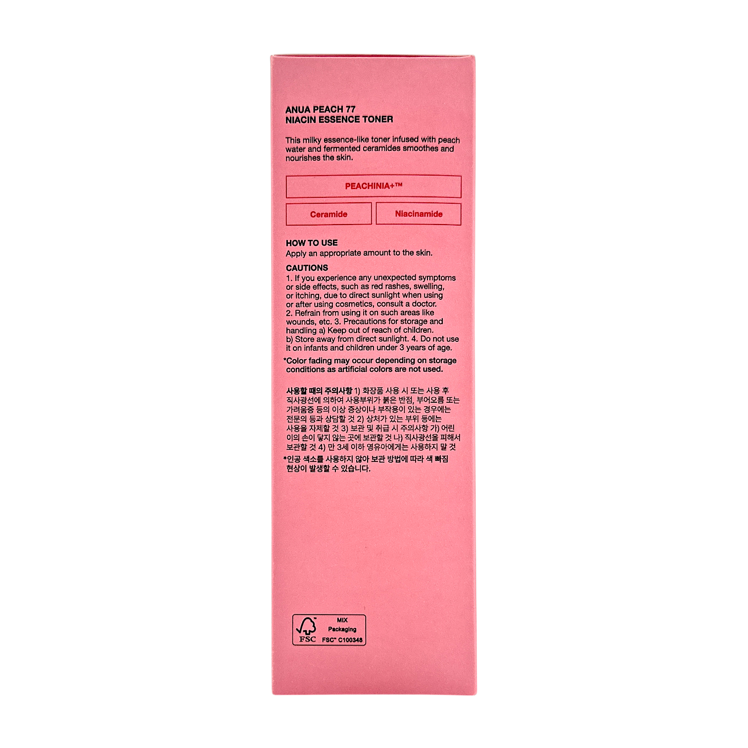 Anua Peach 77 + Niacin Essence Toner 250ml