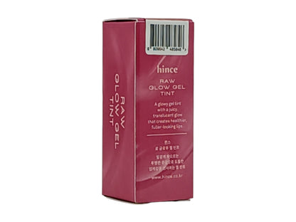 Hince Raw Glow Gel Tint 4ml – Korean dewy lip tint with natural shine and long-lasting color, available at Zakura Global