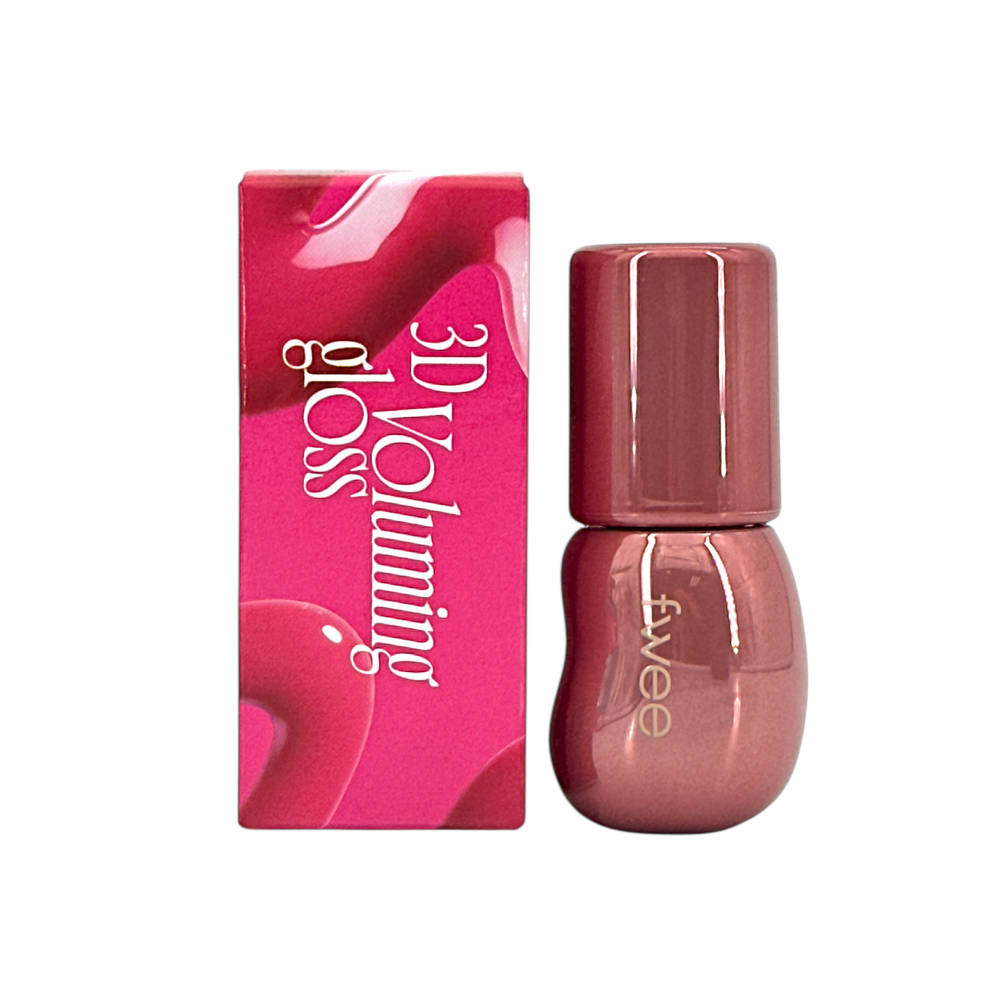 fwee 3D Voluming Gloss B08 Rozy 5.3g by Zakura Global – plumping lip gloss with high shine and moisturizing formula for fuller lips.