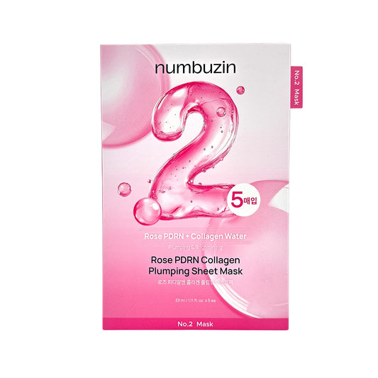 Numbuzin No.2 Rose PDRN Collagen Plumping Mask 5pcs