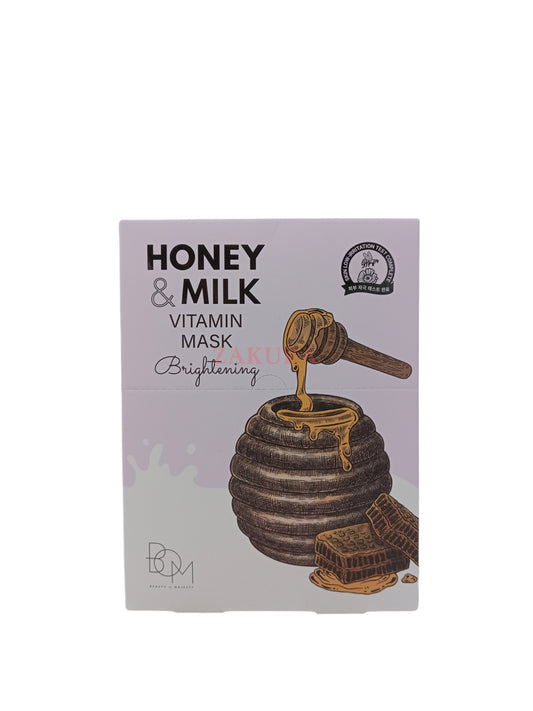 B.O.M Honey & Milk Water Mask 25gx10 (Hydrating/Soothing/Brightening) Brightening