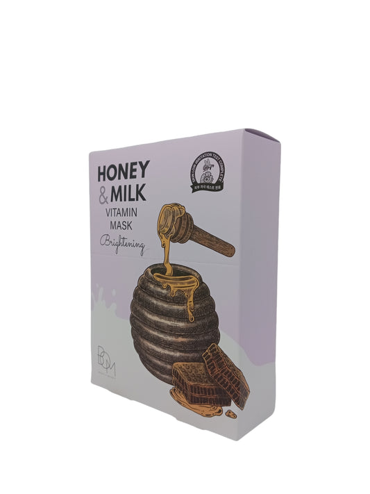 B.O.M Honey & Milk Water Mask 25gx10 (Hydrating/Soothing/Brightening) Brightening