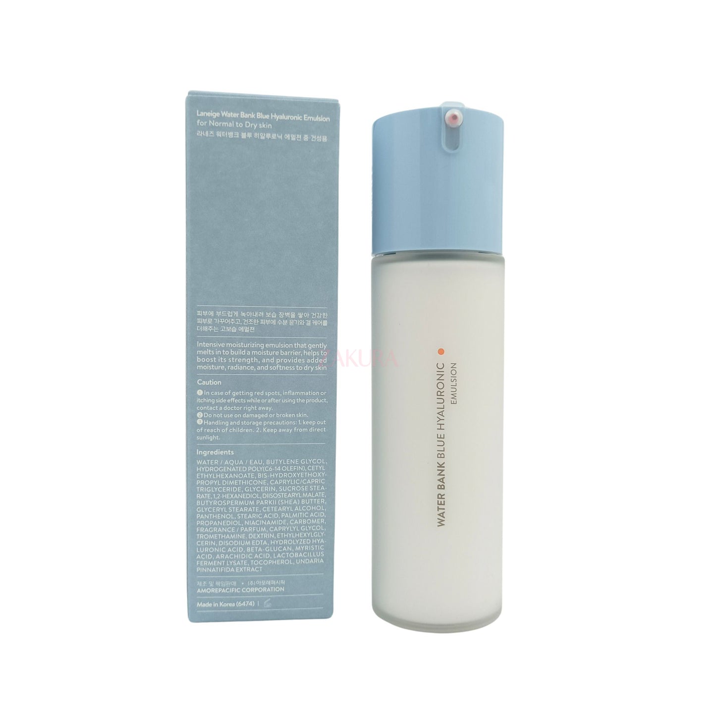 Laneige Water Bank Blue Hyaluronic Emulsion 120ml (Combin-Oily/Normal-Dry Skin) Normal-Dry Skin