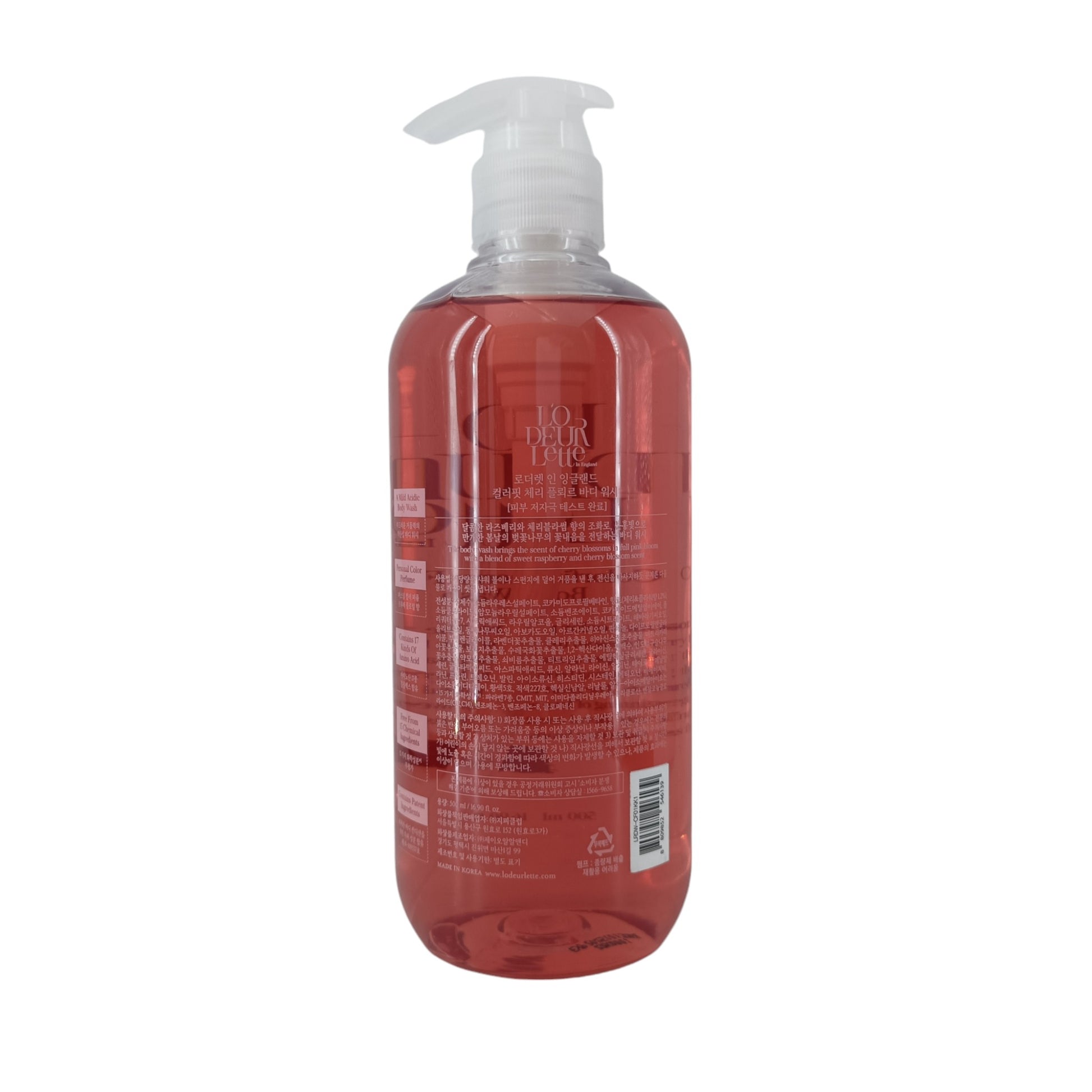 L'Odeurlette Colorfit Body Wash 500ml Cherry Fleur