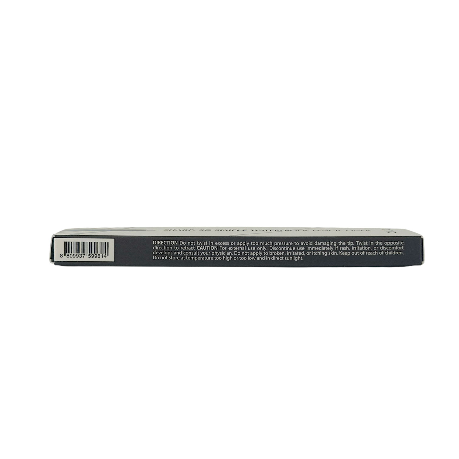 CLIO Sharp So Simple Waterproof Pencil Liner – 01 Black 0.14g with slim 2mm tip, available at Zakura Global.